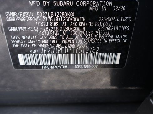 New 2026 Subaru Outback Touring AWD/4WD image 42