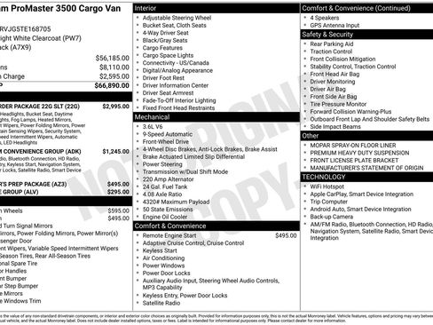 New 2026 RAM ProMaster 3500 w/ Quick Order Package 22G SLT FWD image 28
