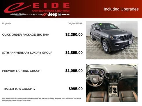 Used 2021 Jeep Grand Cherokee Limited w/ Quick Order Package 28K 80th AWD/4WD image 13