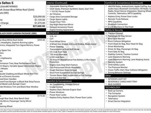 Used 2024 Kia Seltos S FWD image 36