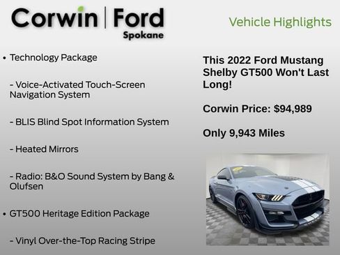 Used 2022 Ford Mustang Shelby GT500 w/ Technology Package image 6
