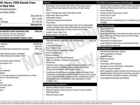 Used 2016 GMC Sierra 1500 Denali w/ Enhanced Driver Alert Package AWD/4WD image 3