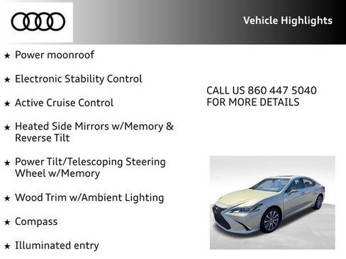 Used 2019 Lexus ES 350 w/ Premium Package FWD image 29