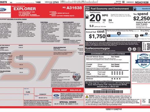 Used 2022 Ford Explorer ST w/ Equipment Group 401A image 7