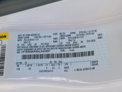 New 2025 Ford Ranger Lariat w/ Black Appearance Package image 11