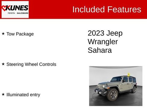 Used 2023 Jeep Wrangler Unlimited Sahara w/ Cold Weather Group AWD/4WD image 3