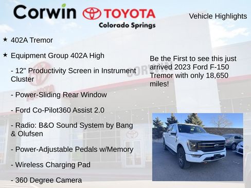 Used 2023 Ford F150 Tremor w/ Equipment Group 402A High image 4