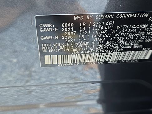 Used 2023 Subaru Ascent Onyx Edition Limited image 37