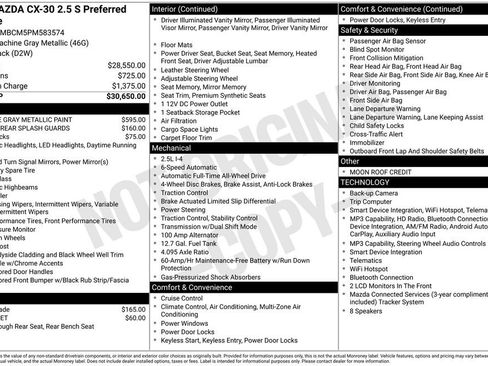 Certified 2023 MAZDA CX-30 AWD 2.5 S w/ Preferred Package image 10