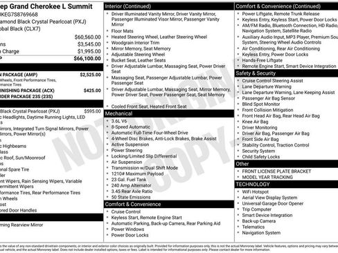 New 2025 Jeep Grand Cherokee L Summit w/ Obsidian Package AWD/4WD image 22