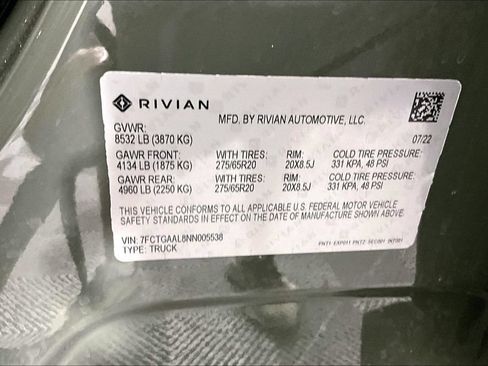 Used 2022 Rivian R1T Launch Edition AWD/4WD image 14
