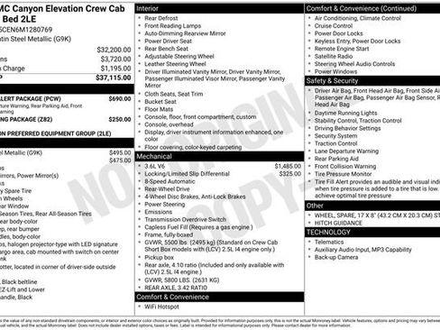 Used 2021 GMC Canyon Elevation w/ Driver Alert Package RWD image 22