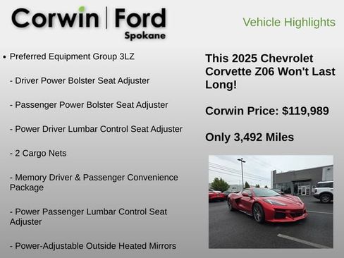 Used 2025 Chevrolet Corvette Z06 RWD image 6
