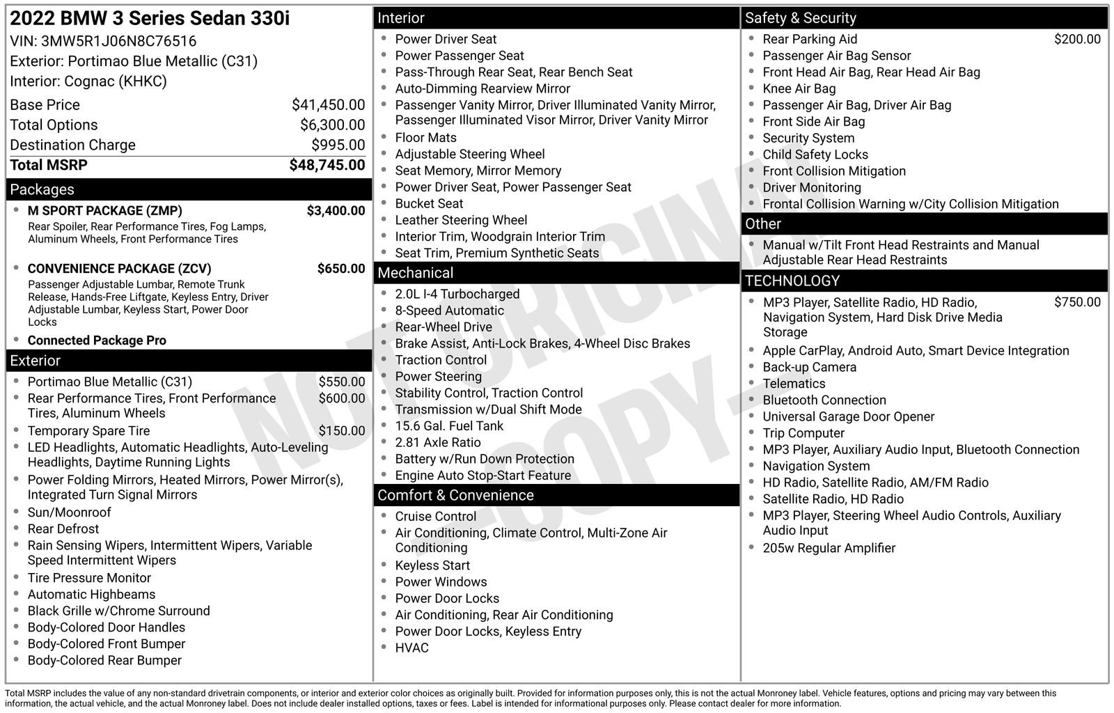 Used 2022 BMW 330i Sedan w/ M Sport Package RWD image 3