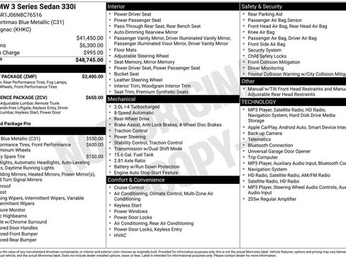 Used 2022 BMW 330i Sedan w/ M Sport Package RWD image 3