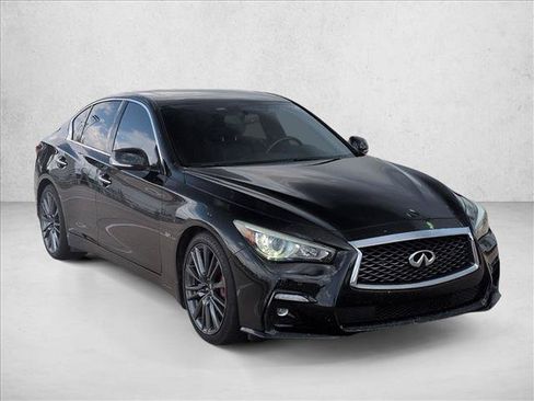 Used 2019 INFINITI Q50 Red Sport 400 w/ Sensory Package RWD image 3