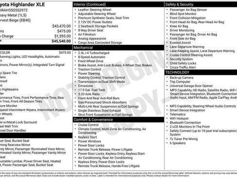 Used 2025 Toyota Highlander XLE FWD image 7
