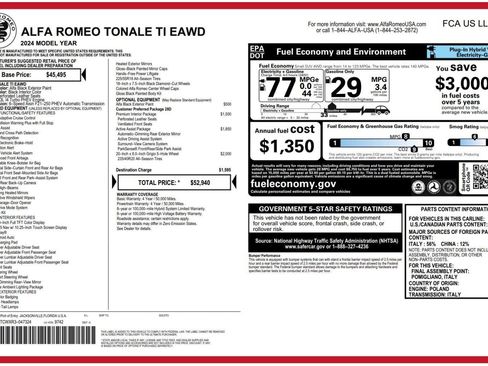 Used 2024 Alfa Romeo Tonale Ti w/ Active Assist Package AWD/4WD image 32