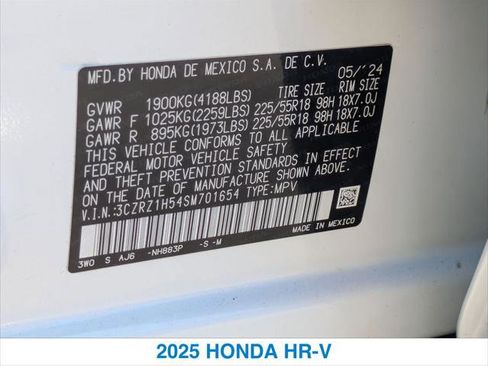 Certified 2025 Honda HR-V Sport image 26