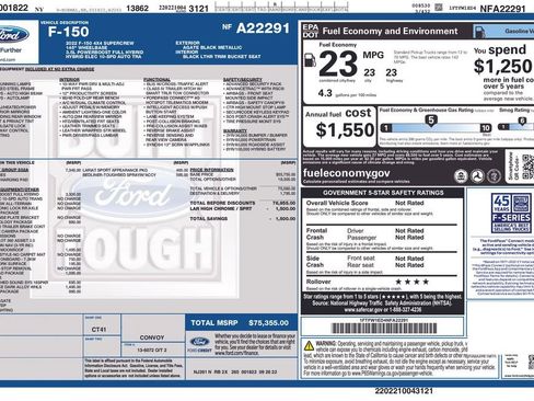 Used 2022 Ford F150 Lariat w/ Equipment Group 502A High image 6