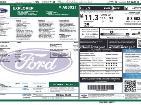 Used 2025 Ford Explorer Platinum w/ Ultimate Package AWD/4WD image 24