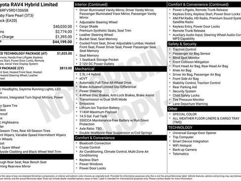 Certified 2024 Toyota RAV4 Limited w/ Advanced Technology Package AWD/4WD image 60
