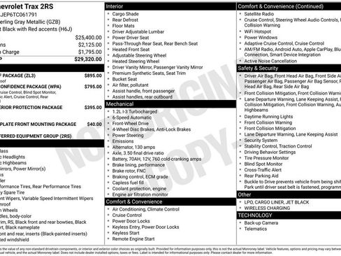 New 2026 Chevrolet Trax RS w/ Sunroof Package FWD image 8