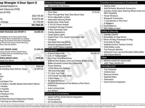 Used 2023 Jeep Wrangler Unlimited Sport AWD/4WD image 47