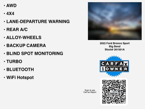 Used 2022 Ford Bronco Sport Big Bend w/ Convenience Package AWD/4WD image 7