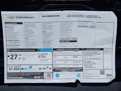 New 2026 Chevrolet Equinox RS FWD image 16