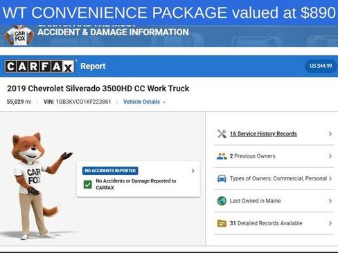 Used 2019 Chevrolet Silverado 3500 W/T w/ WT Convenience Package image 4