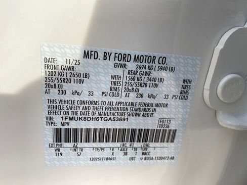 New 2026 Ford Explorer Active image 53