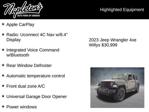Used 2023 Jeep Wrangler Unlimited w/ Sun & Screen Package AWD/4WD image 7