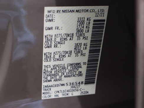 Used 2021 Nissan Titan PRO-4X w/ Pro-4x Convenience Package image 58