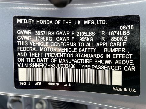 Used 2018 Honda Civic EX image 21