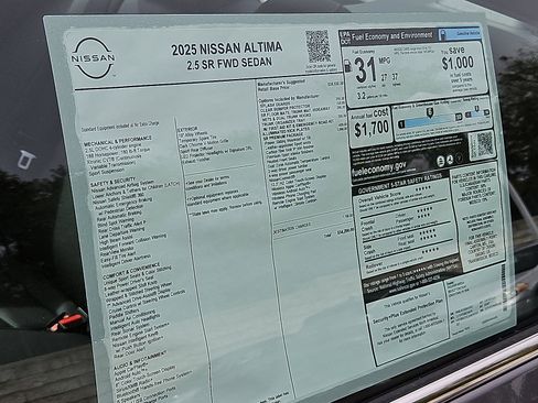 New 2025 Nissan Altima 2.5 SR w/ SR Premium Package image 20