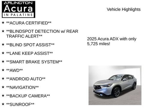 Certified 2025 Acura ADX A-Spec AWD/4WD image 7