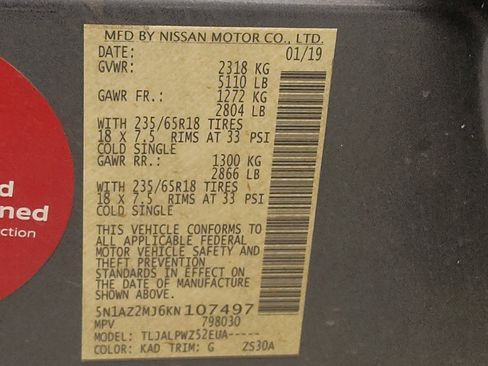 Used 2019 Nissan Murano S image 33