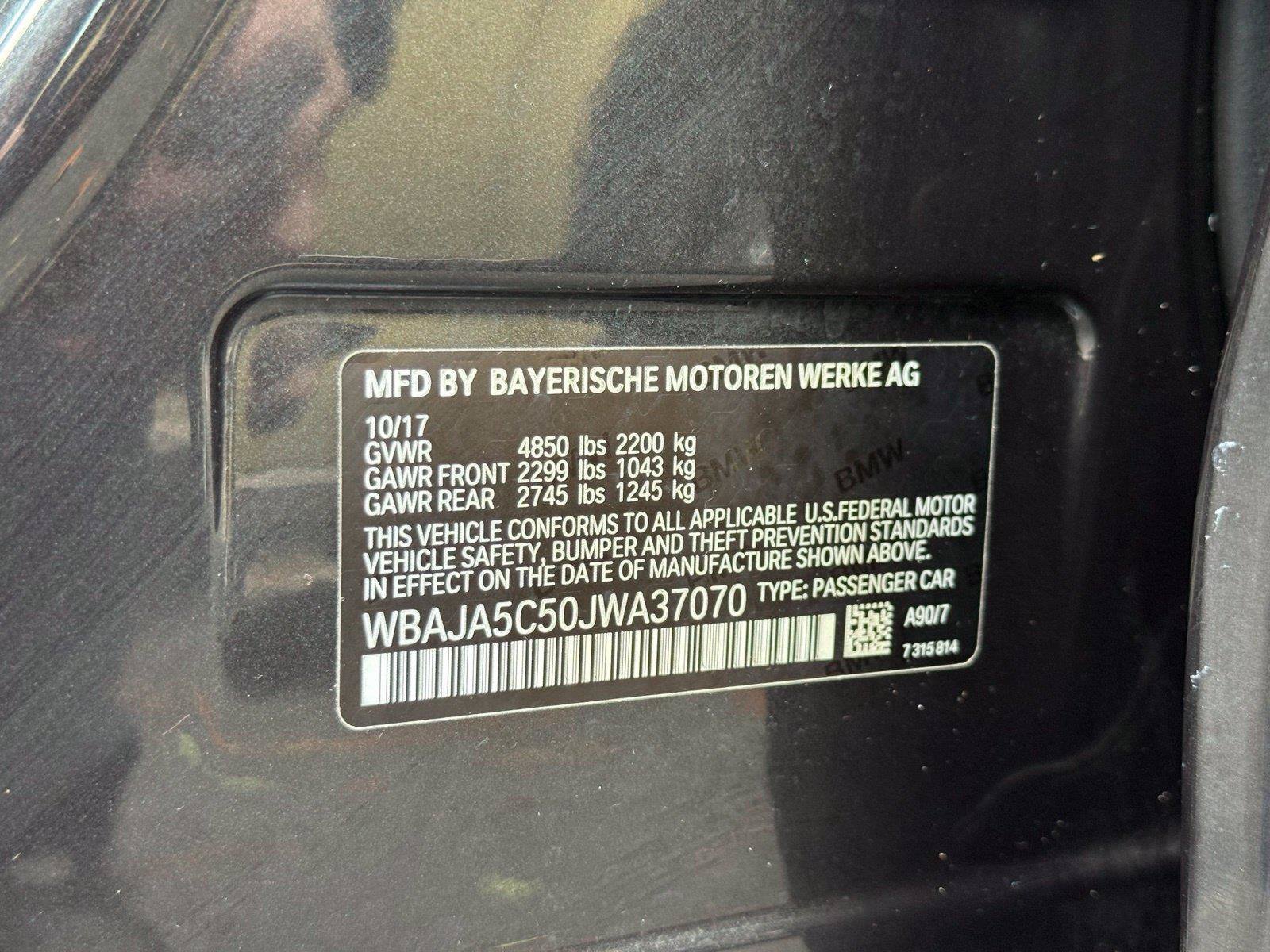 Used 2018 BMW 530i RWD image 59