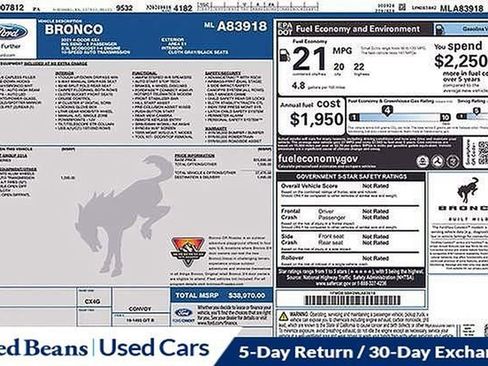 Certified 2021 Ford Bronco Big Bend image 36