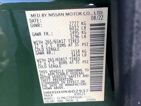 Used 2023 Nissan Frontier SV w/ SV Convenience Package AWD/4WD image 34