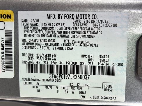 Used 2020 Ford Fusion SE AWD/4WD image 36