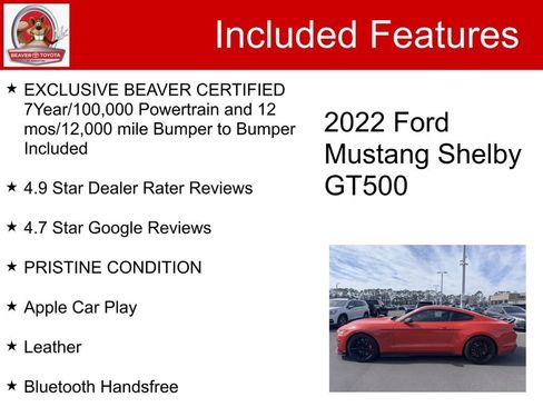 Used 2022 Ford Mustang Shelby GT500 w/ Technology Package image 5