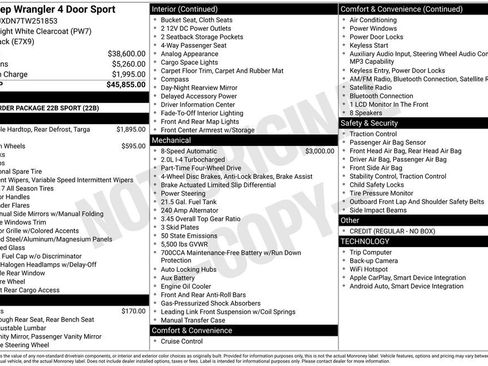 New 2026 Jeep Wrangler Unlimited Sport AWD/4WD image 5