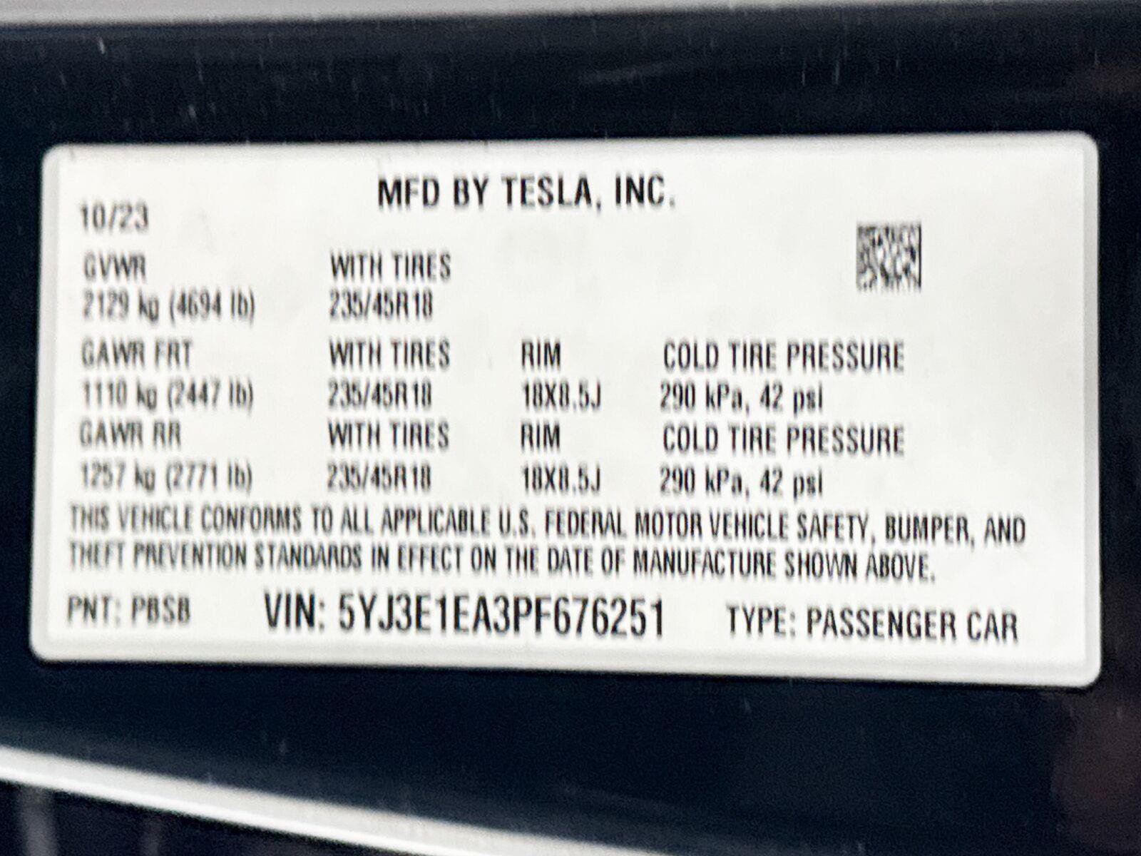 Used 2023 Tesla Model 3 Standard Range RWD image 36