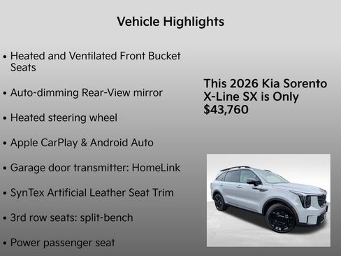 New 2026 Kia Sorento SX image 33