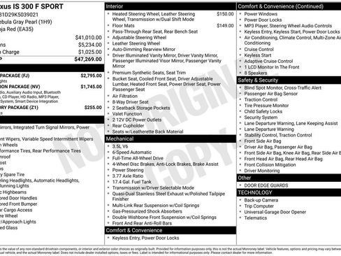 Used 2019 Lexus IS 300 F Sport w/ F Sport Package image 3