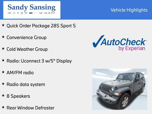 Used 2018 Jeep Wrangler Unlimited Sport S AWD/4WD image 7
