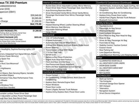 Used 2025 Lexus TX 350 AWD w/ Technology Package image 12