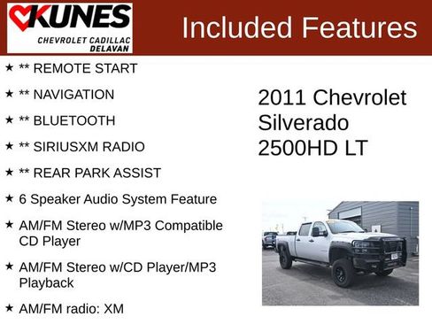 Used 2011 Chevrolet Silverado 2500 LT w/ Interior Plus Package AWD/4WD image 3